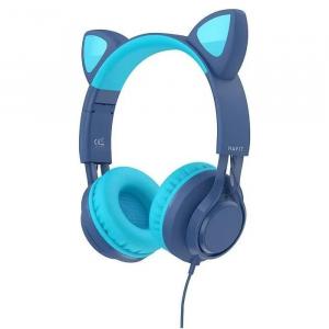 Auricular Cat Gaming Havit H225D con cable color Azul / Turquesa